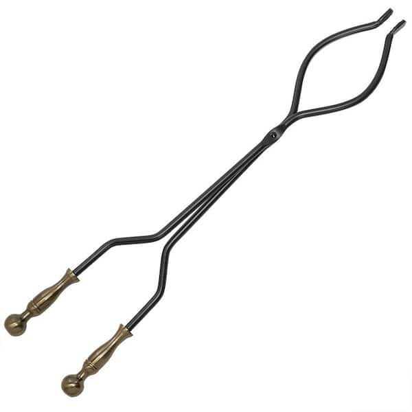 Barton 31 in. 5-Piece Bronze Cast Iron Ball Handle Fireplace Hearth Tool Set with Base Stand