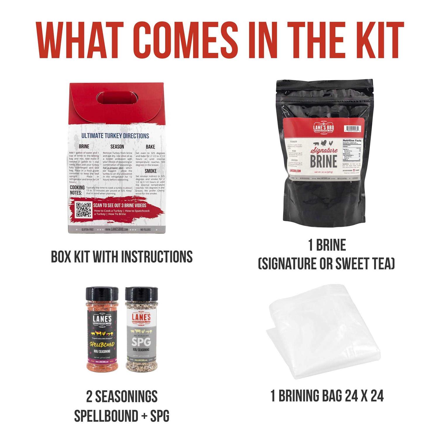 Lane’s Ultimate Turkey Brine Kit with Brine Bag Included