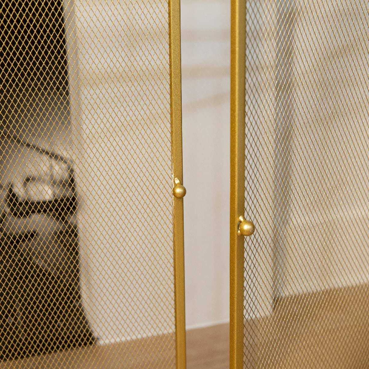 Barton 3-Panel Fireplace Screen Doors 4-Pieces Fireplace