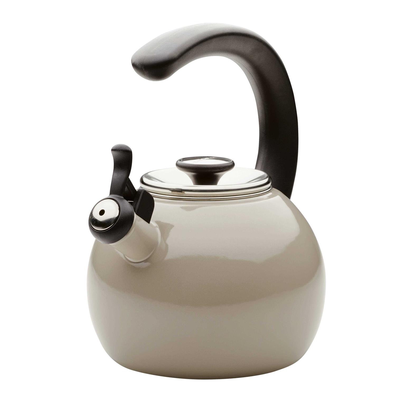 Circulon Enamel on Steel Whistling Teakettle with Flip-Up Spout