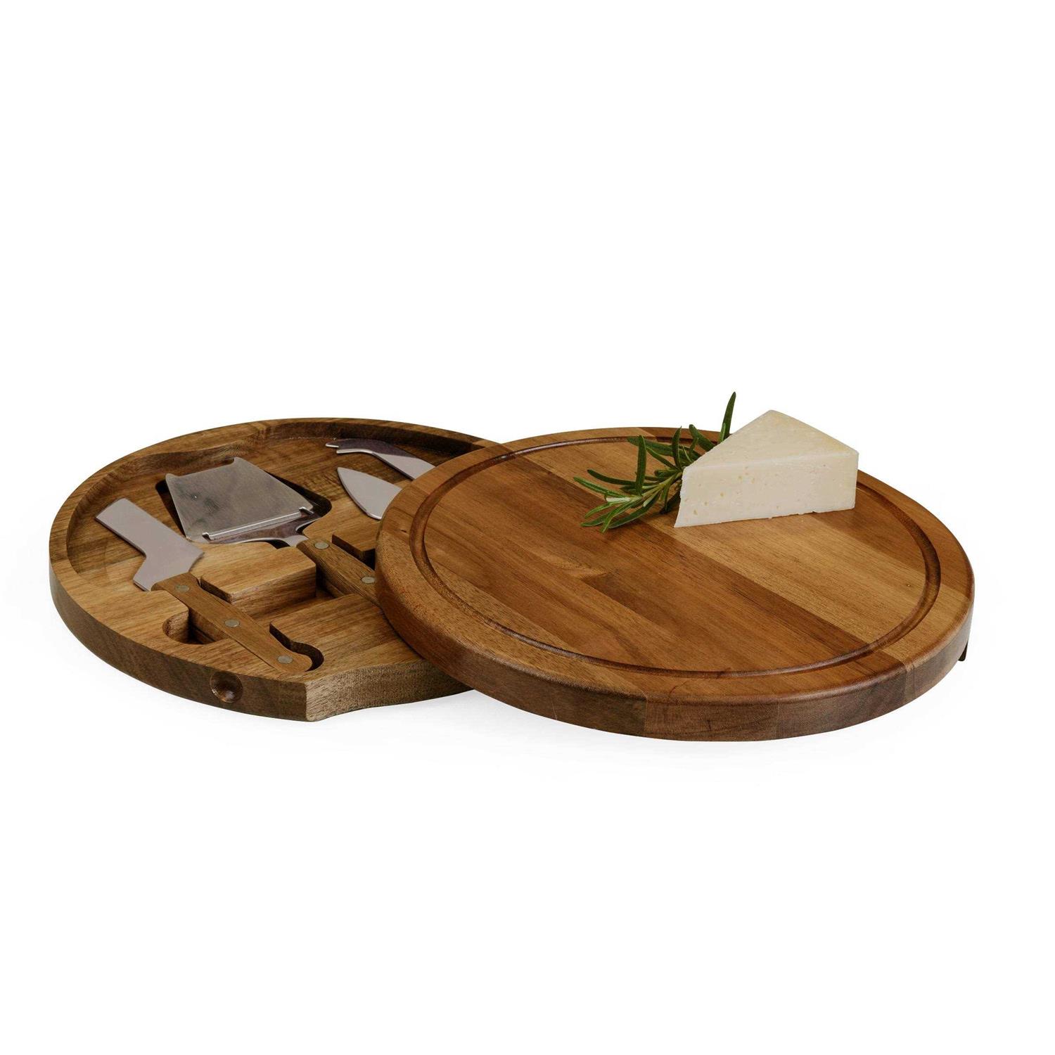 Toscana Monogram Acacia Circo Cheese Cutting Board & Tools Set