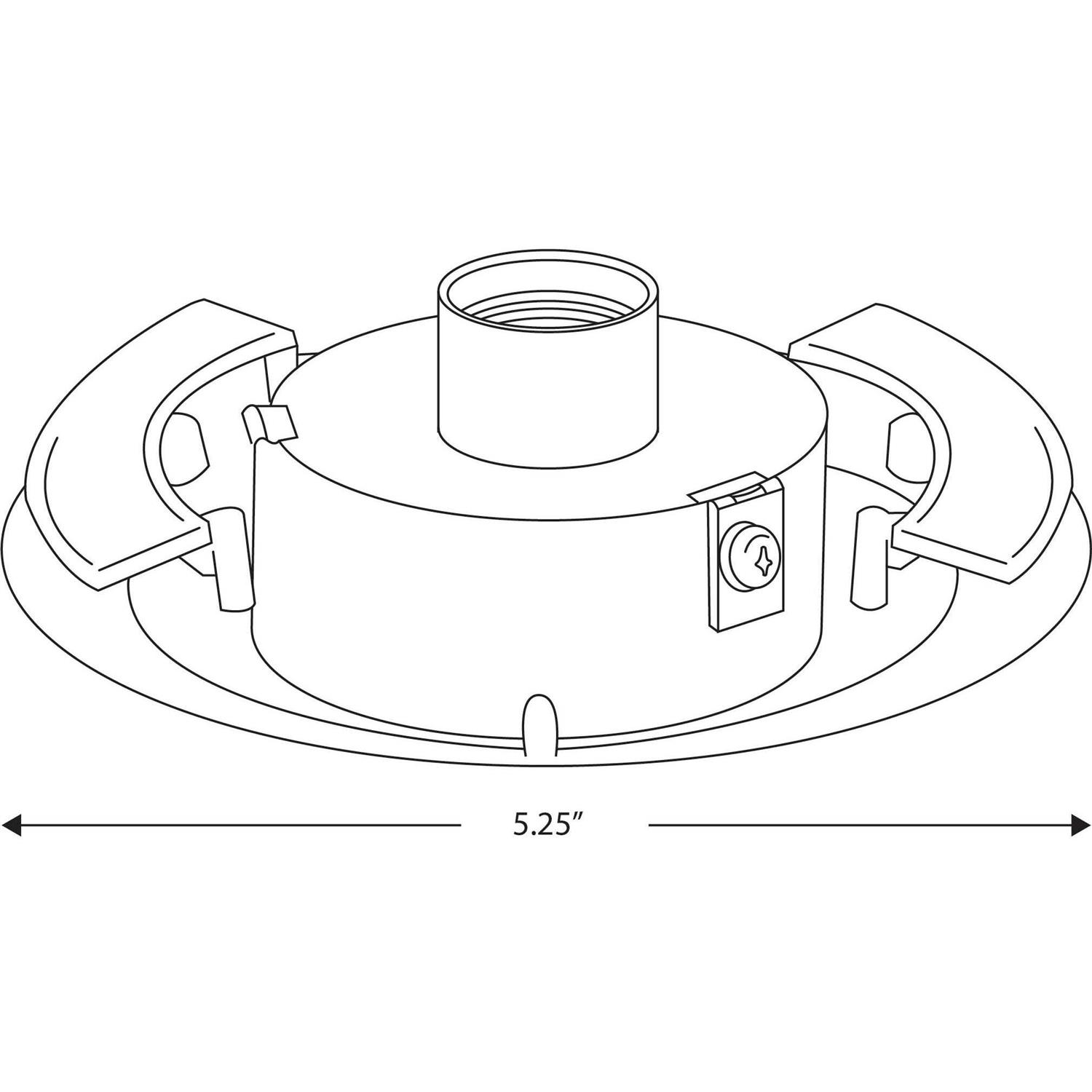Solus Black Polycarbonate Wing Clip Post Top Fitter for 3 in. Dia. Post. Fits Globes and Acorns with 5.25 in. Neckless Opening S99-S071-BLK