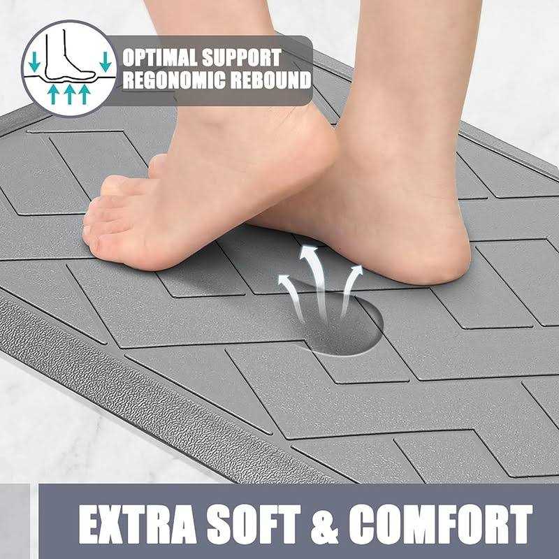 WEZVIX Non-Skid Kitchen Rugs and Mats Anti Fatigue Kitchen Mat 2 PCS