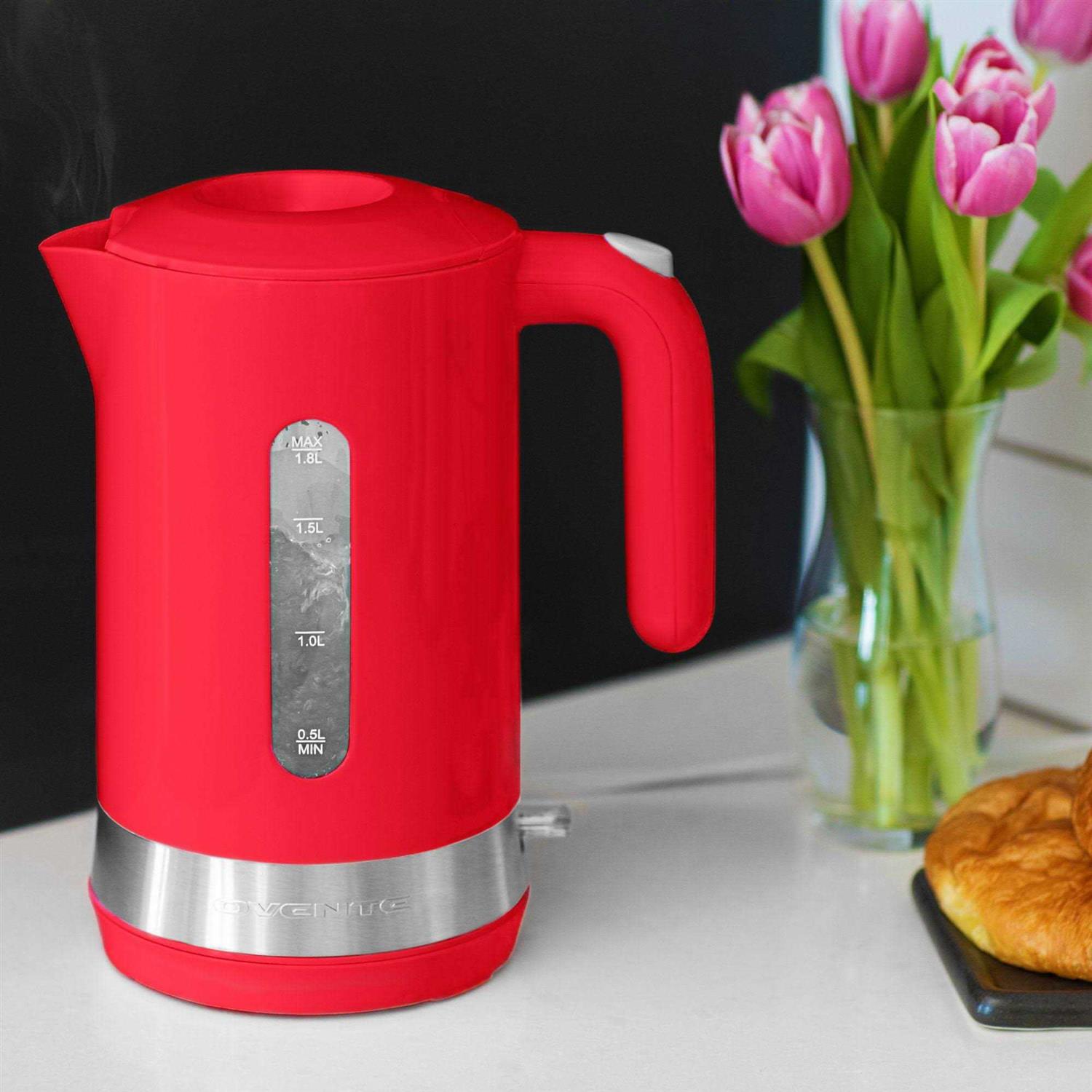 Ovente Electric Kettle Hot Water Heater 1.8 Liter BPA Free Fast Boiling Cordless Water Warmer
