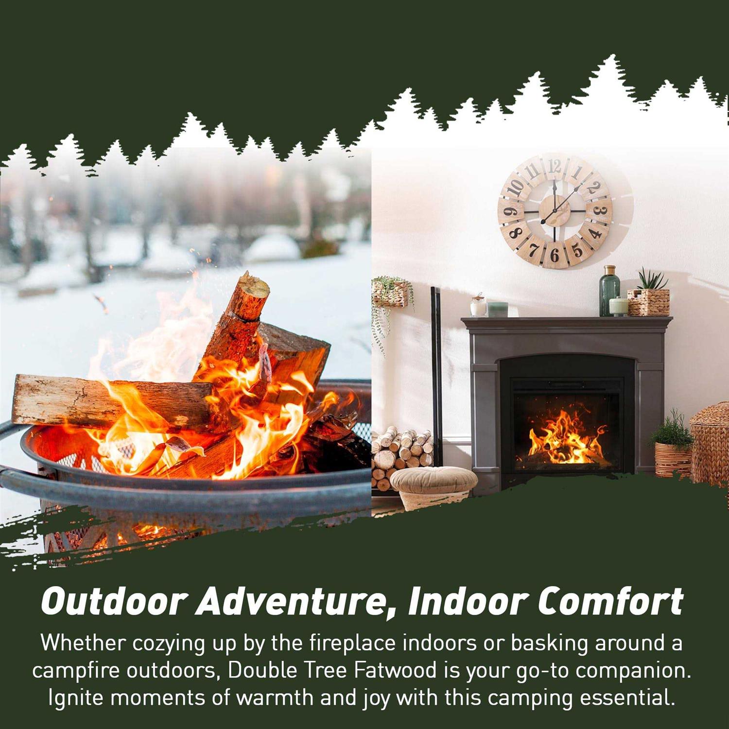 Double Tree Fatwood Fire Starter Sticks Premium Organic Resin Rich