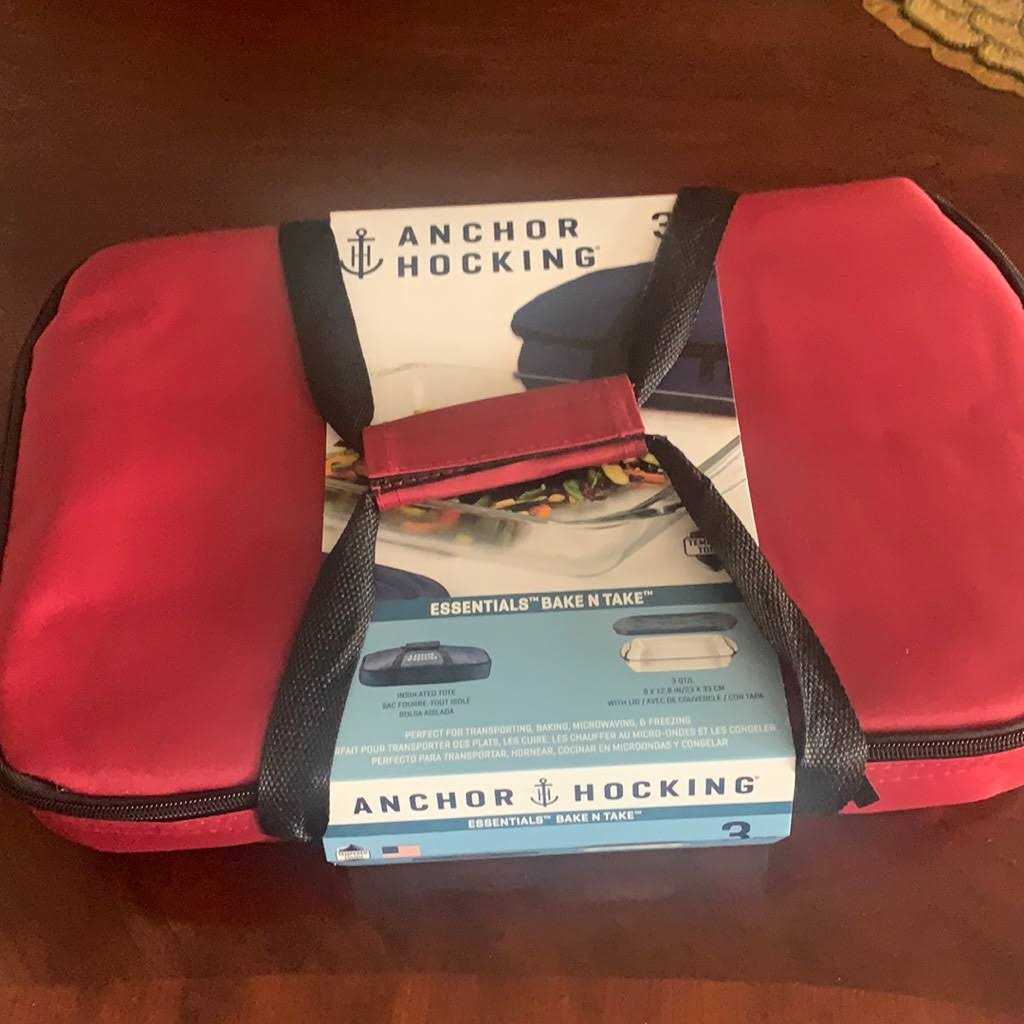 Anchor Hocking Red 3-Piece Bake & Take Set