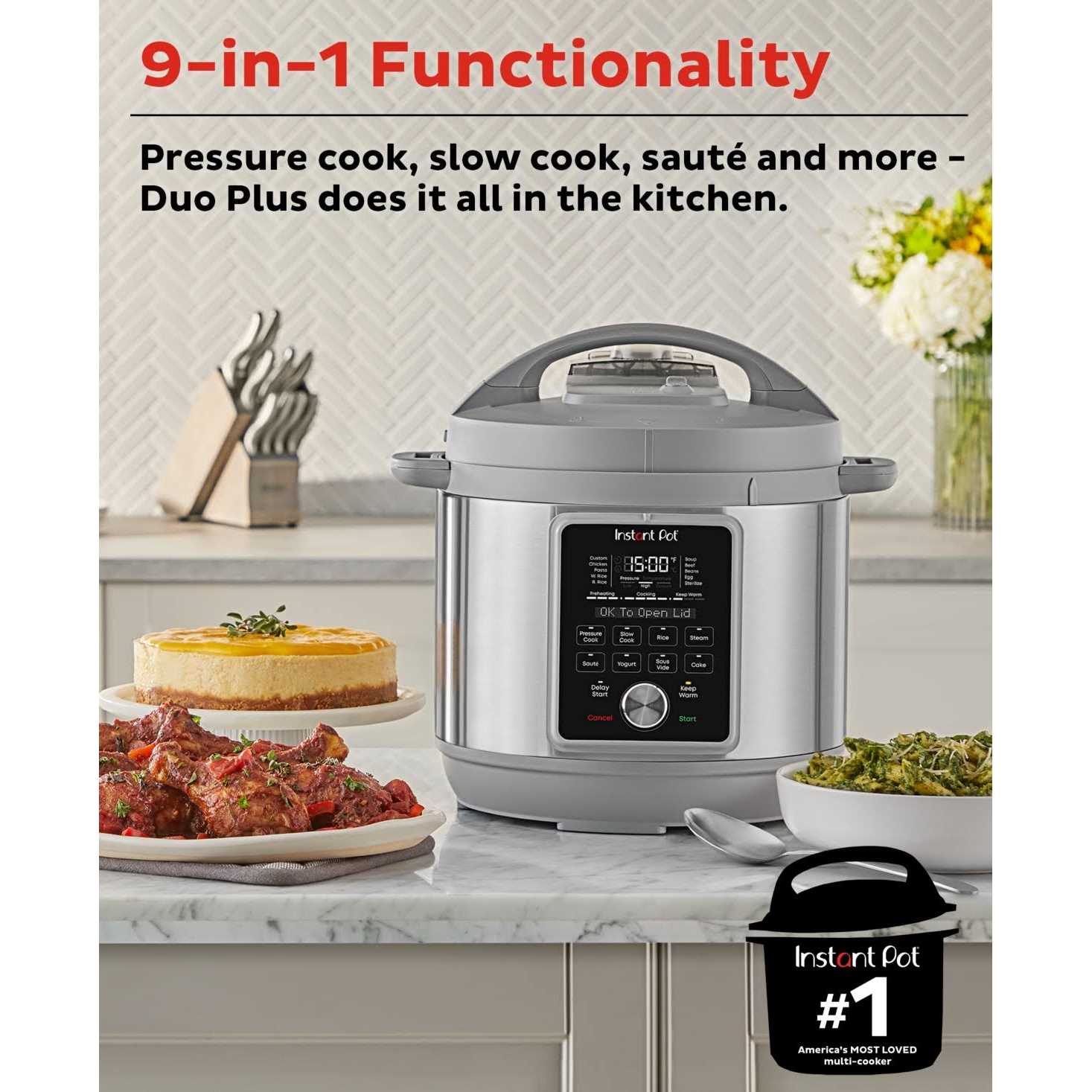 Instant Pot Duo Plus 8 qt. Multi-Use Pressure Cooker
