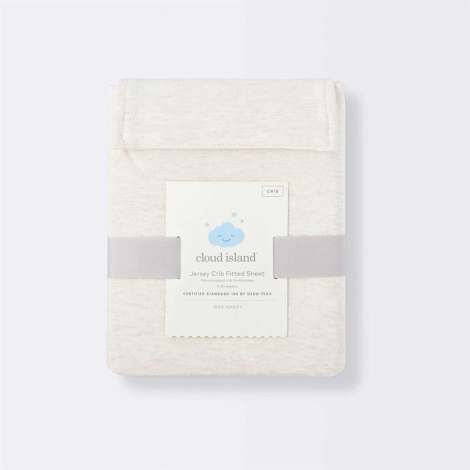 Cloud Island Fitted Jersey Knit Heather Crib Sheet