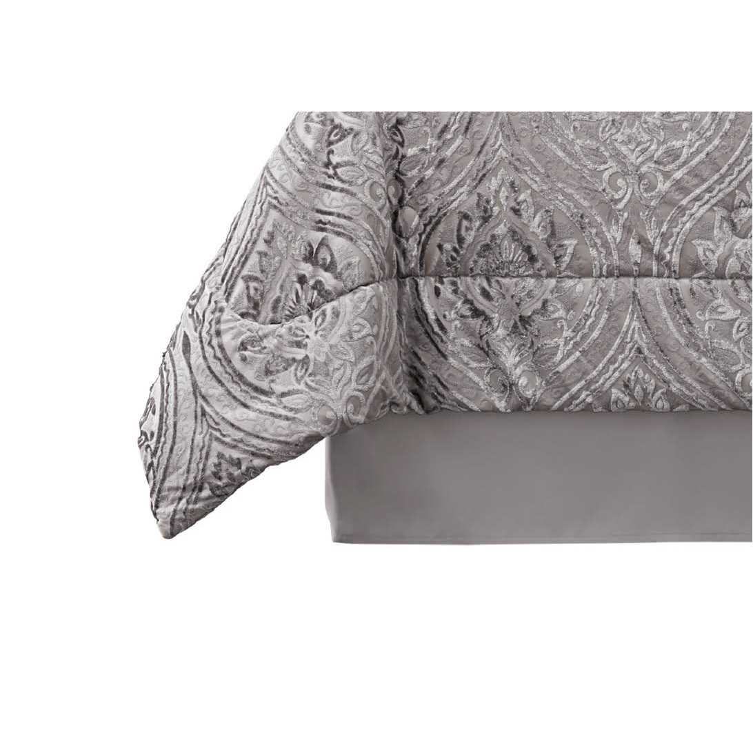 Mainstays Cougar Burnout Velvet Ogee 7-Piece Comforter Set