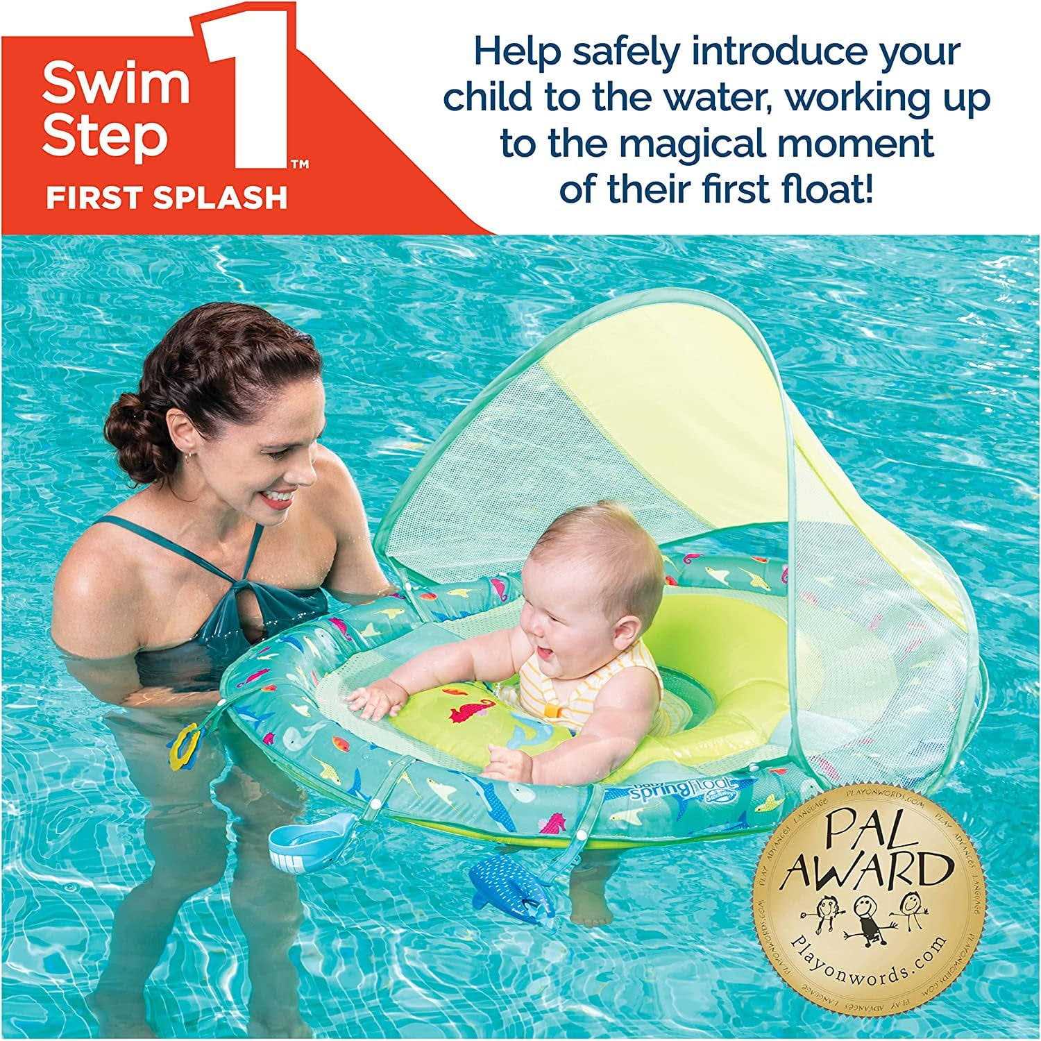 Swimways Sun Canopy Spring Float with Hyper-Flate Valve