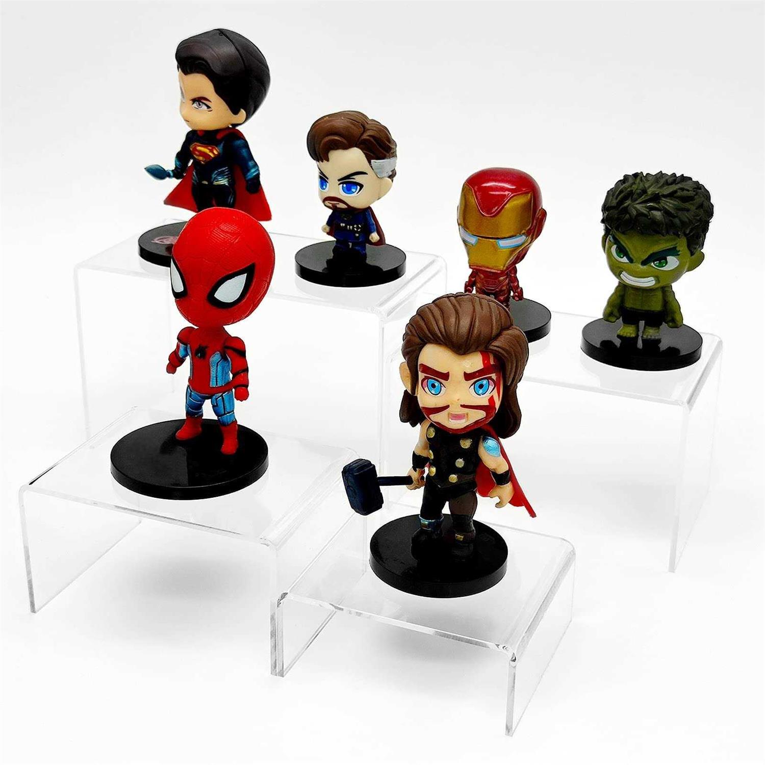 8Pcs Acrylic Display Risers Clear Product Stand,Cupcakes Holder Dessert Display Transparent Showcase Stands