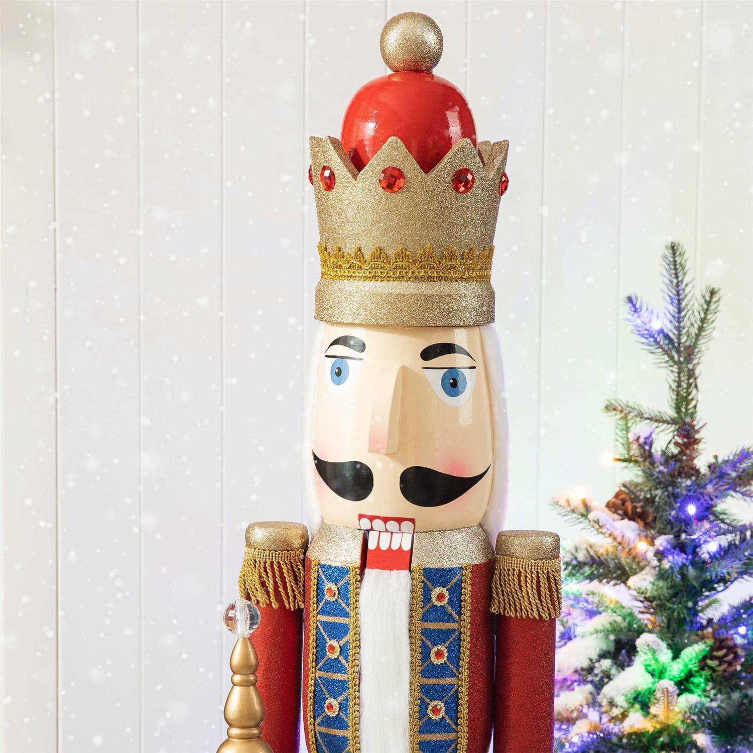 Glitzhome Wooden Christmas Nutcracker
