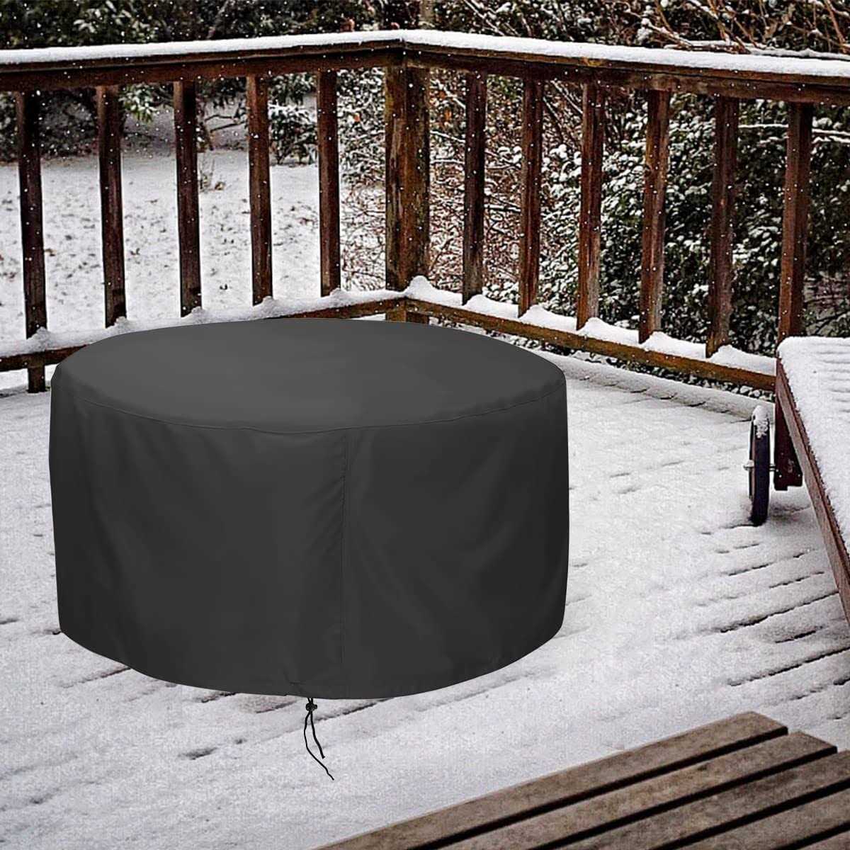 LBTING Fire Pit Cover Cover Round Firepit