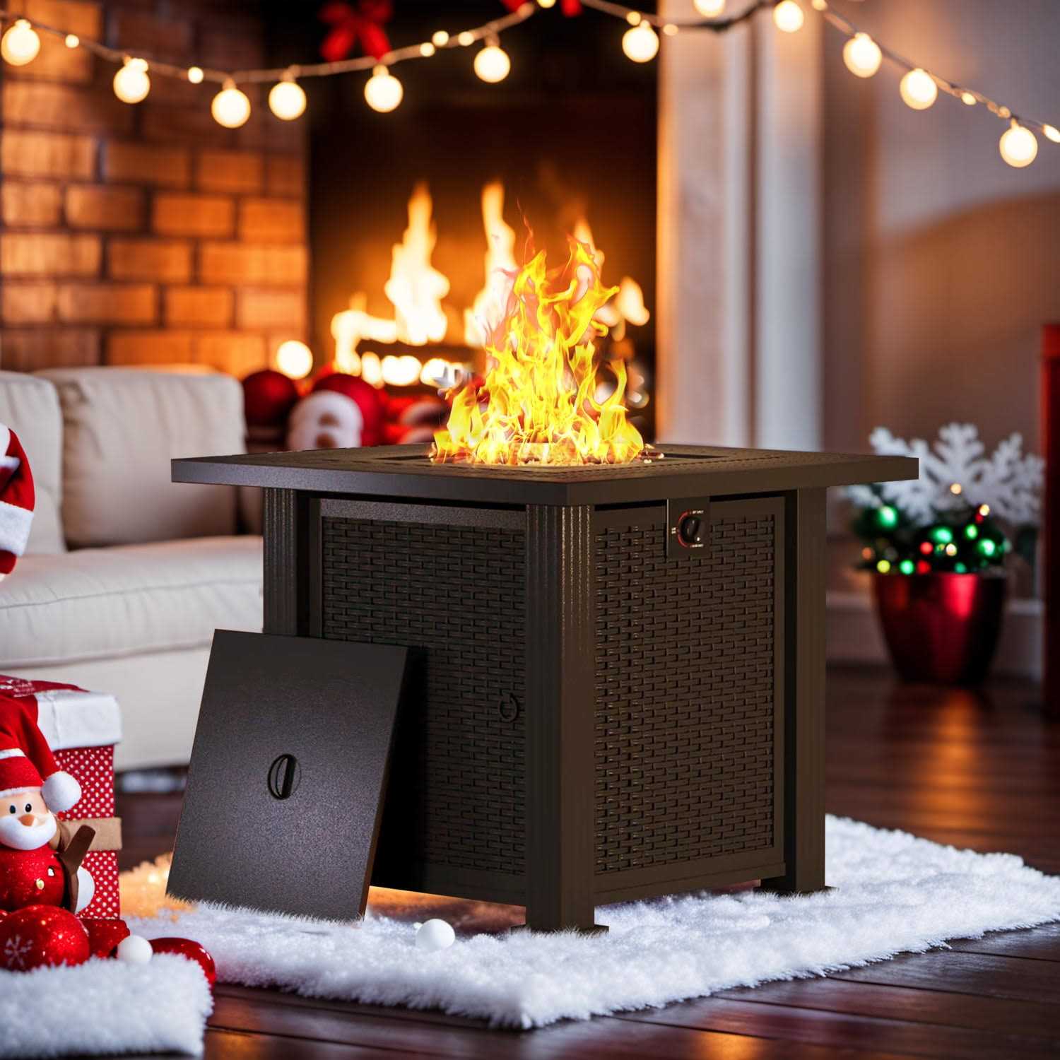 Devoko 28 Square 50000 BTU Propane Fire Pit Table