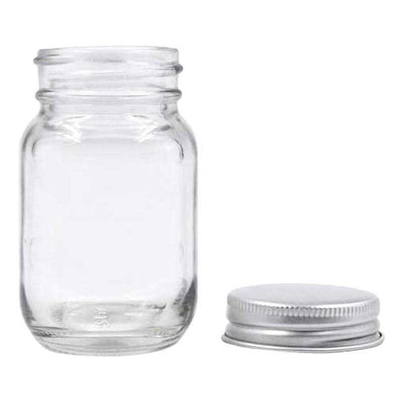 ROORUZ HLXFF3 U-Pack 2oz Mason Jar with Silver Lid for Honey Jam Spice Pack of 24 Sets