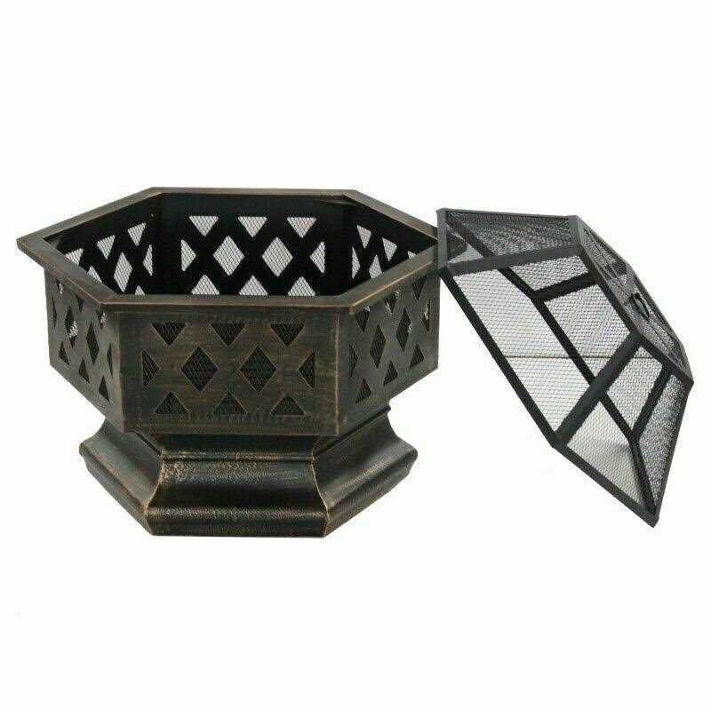 Outdoor Fire Pit Wood Burning Heater for Patio Deck