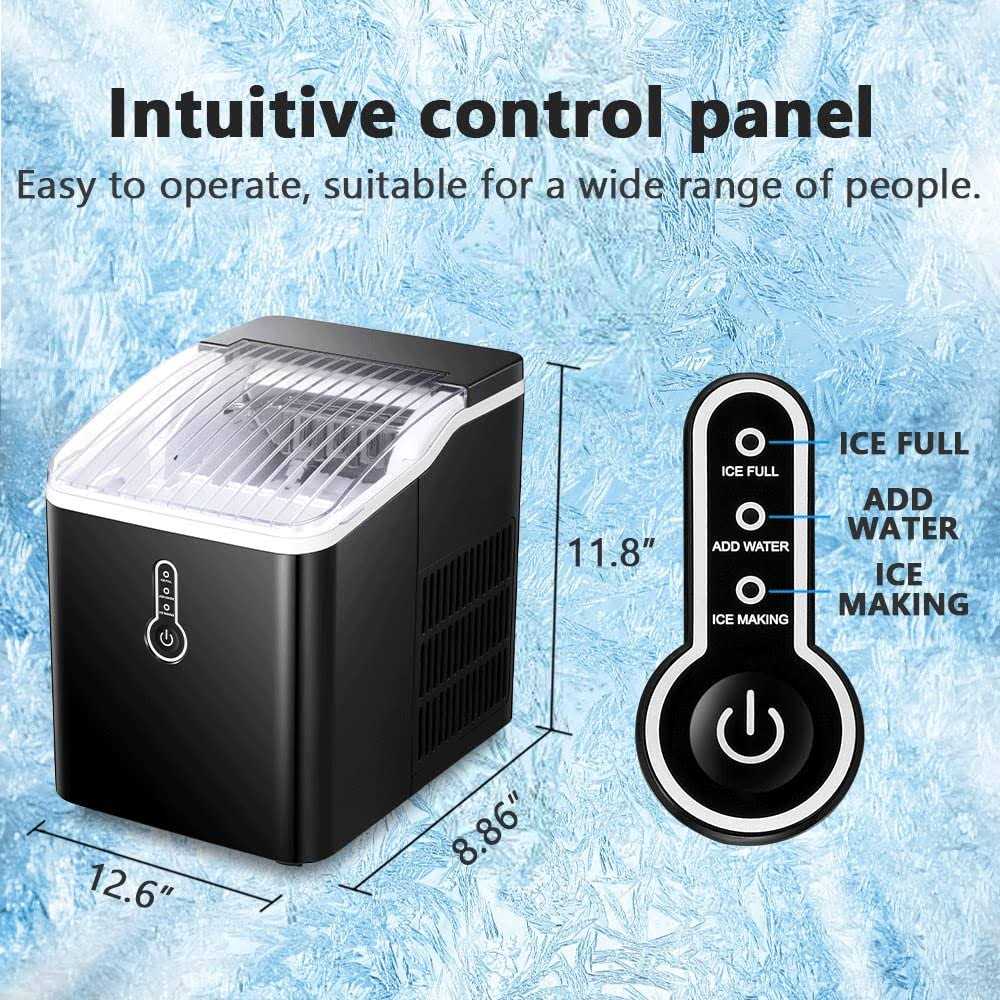 Joy Pebble Ice Maker Countertop Efficient Ice Maker Machine 26Lbs/24Hrs 9 Cubes Ready in 8 Mins