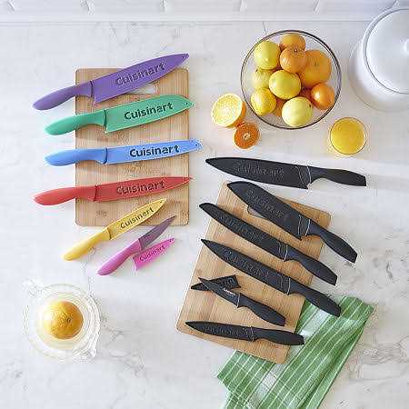 Cuisinart Advantage Color Collection 12-Piece Knife Set with Blade Guards