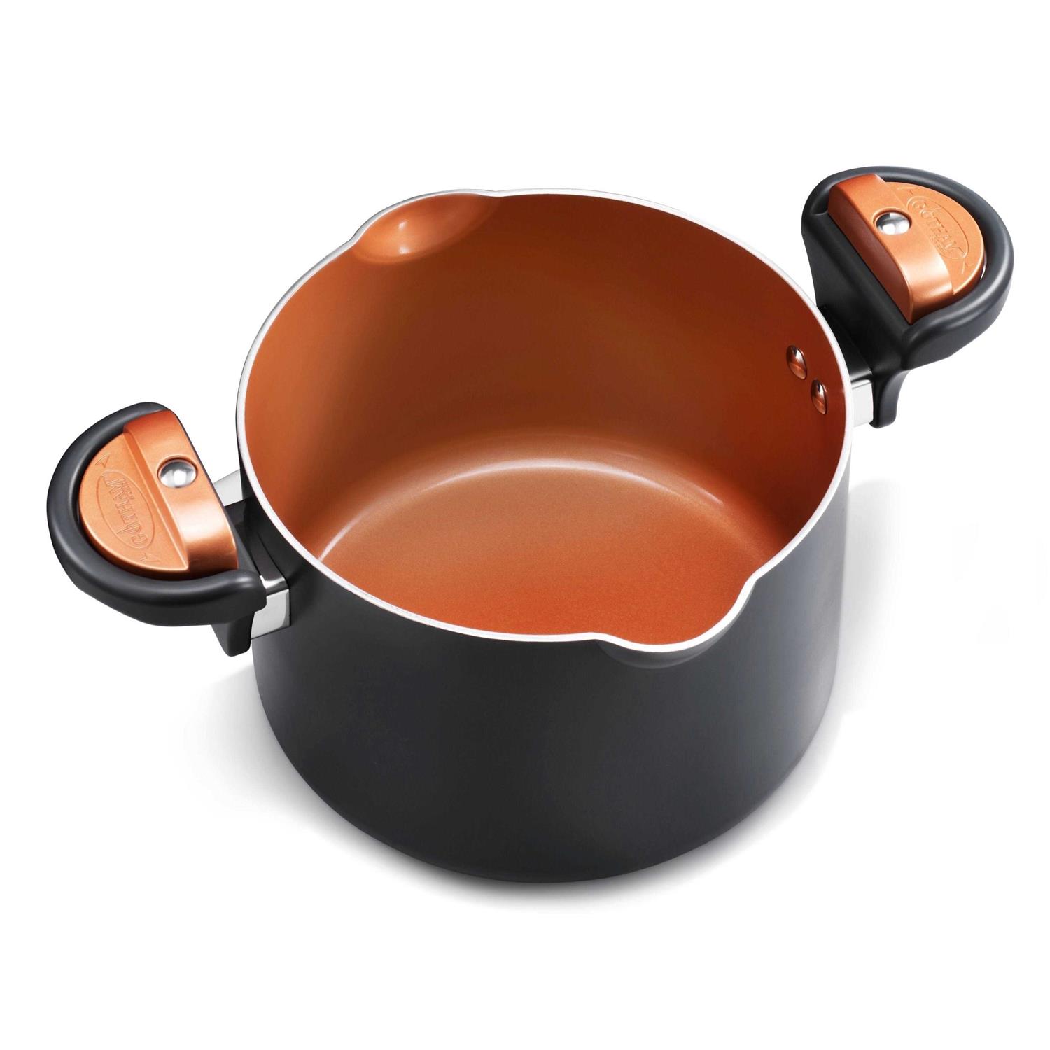 Gotham Steel Pasta Pot Twist and Lock Handles