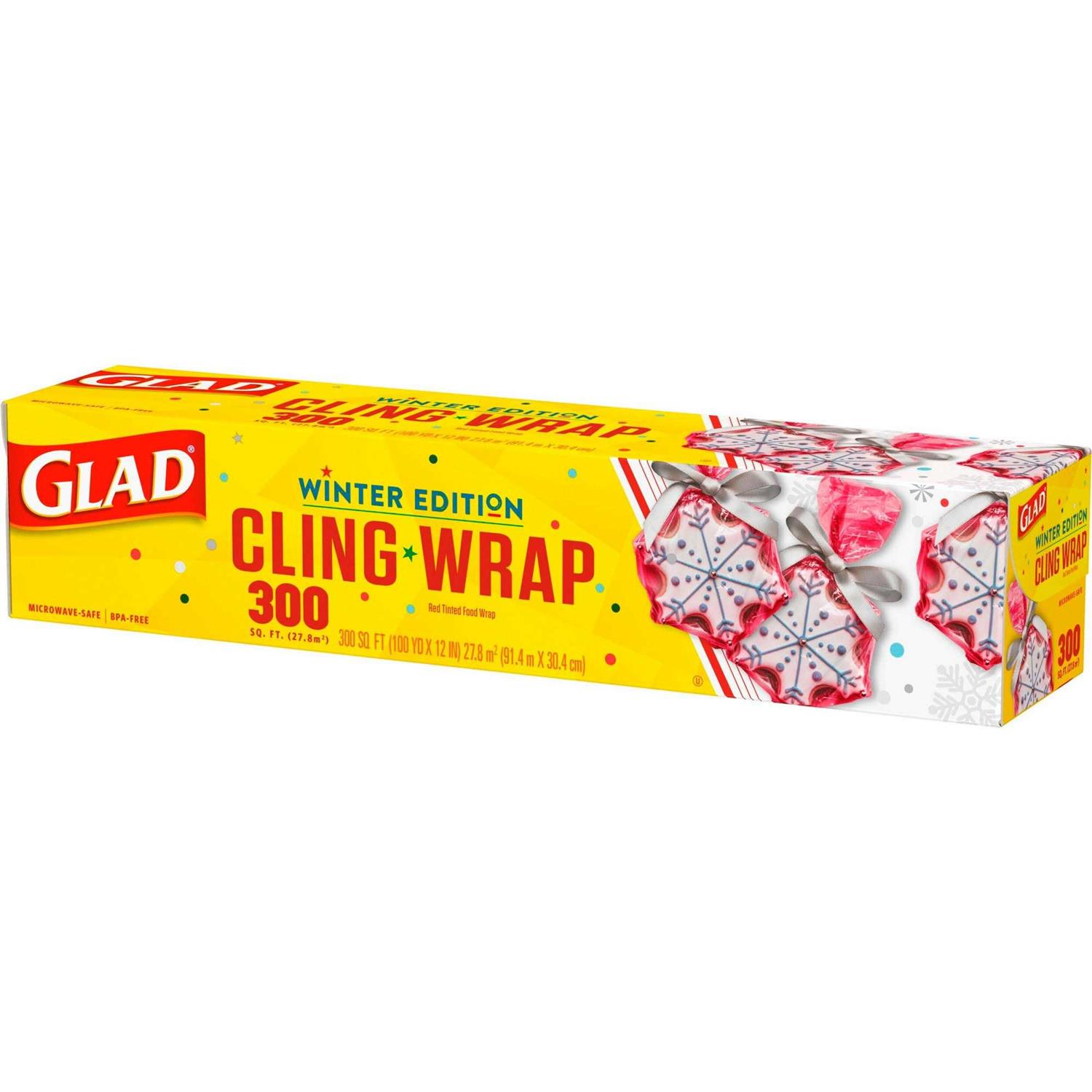 Glad Holiday Red Clingwrap Plastic Wrap