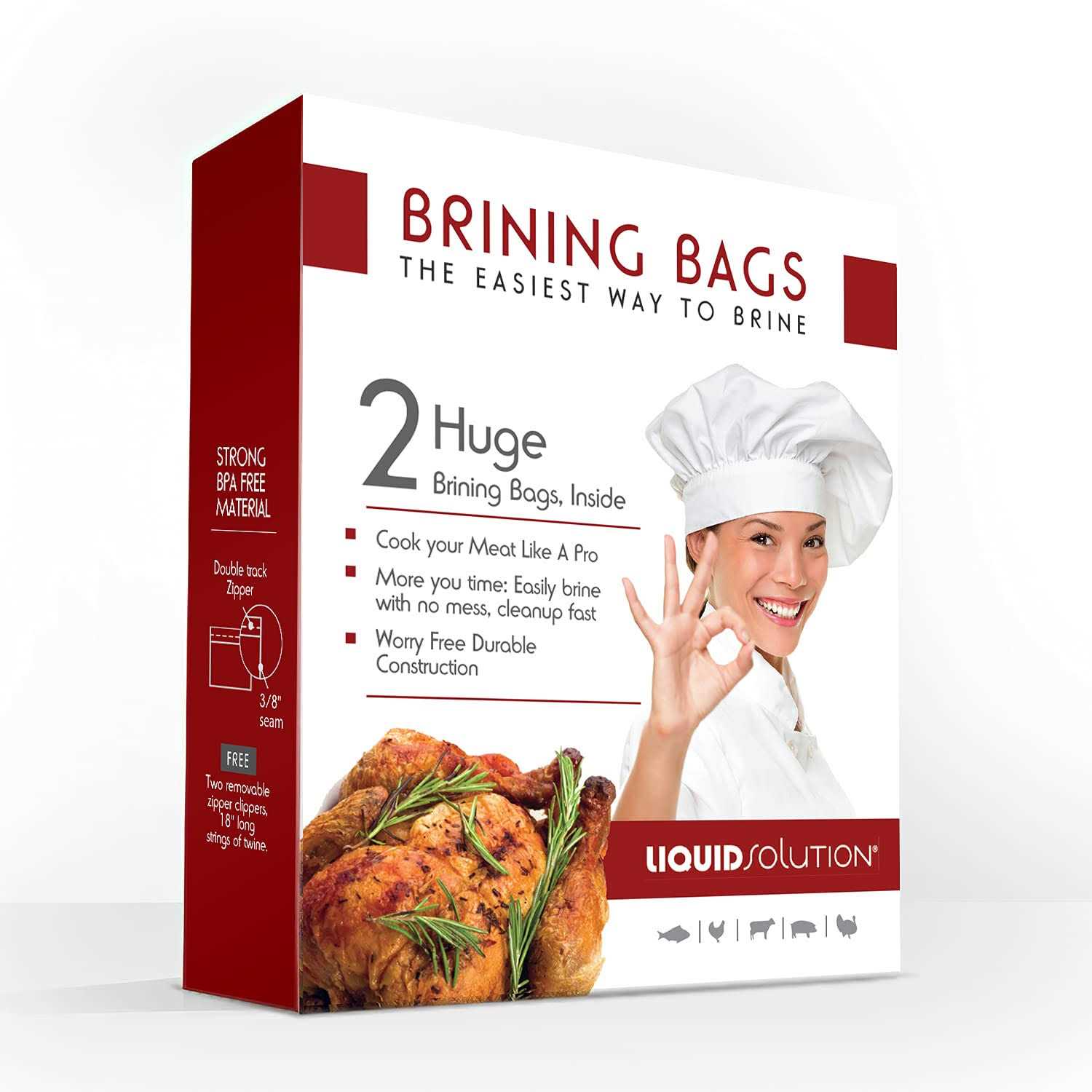 Pack of Two Extra Large Brining Bags Designed for Turkey