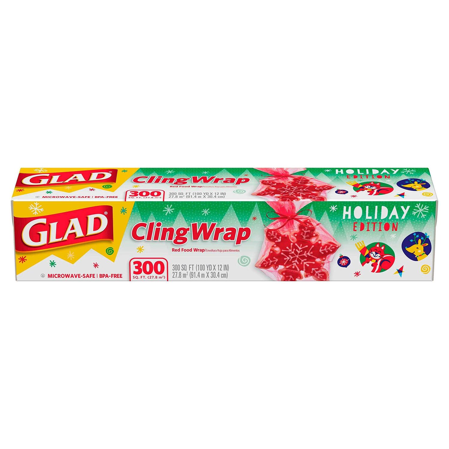 Glad Holiday Red Clingwrap Plastic Wrap