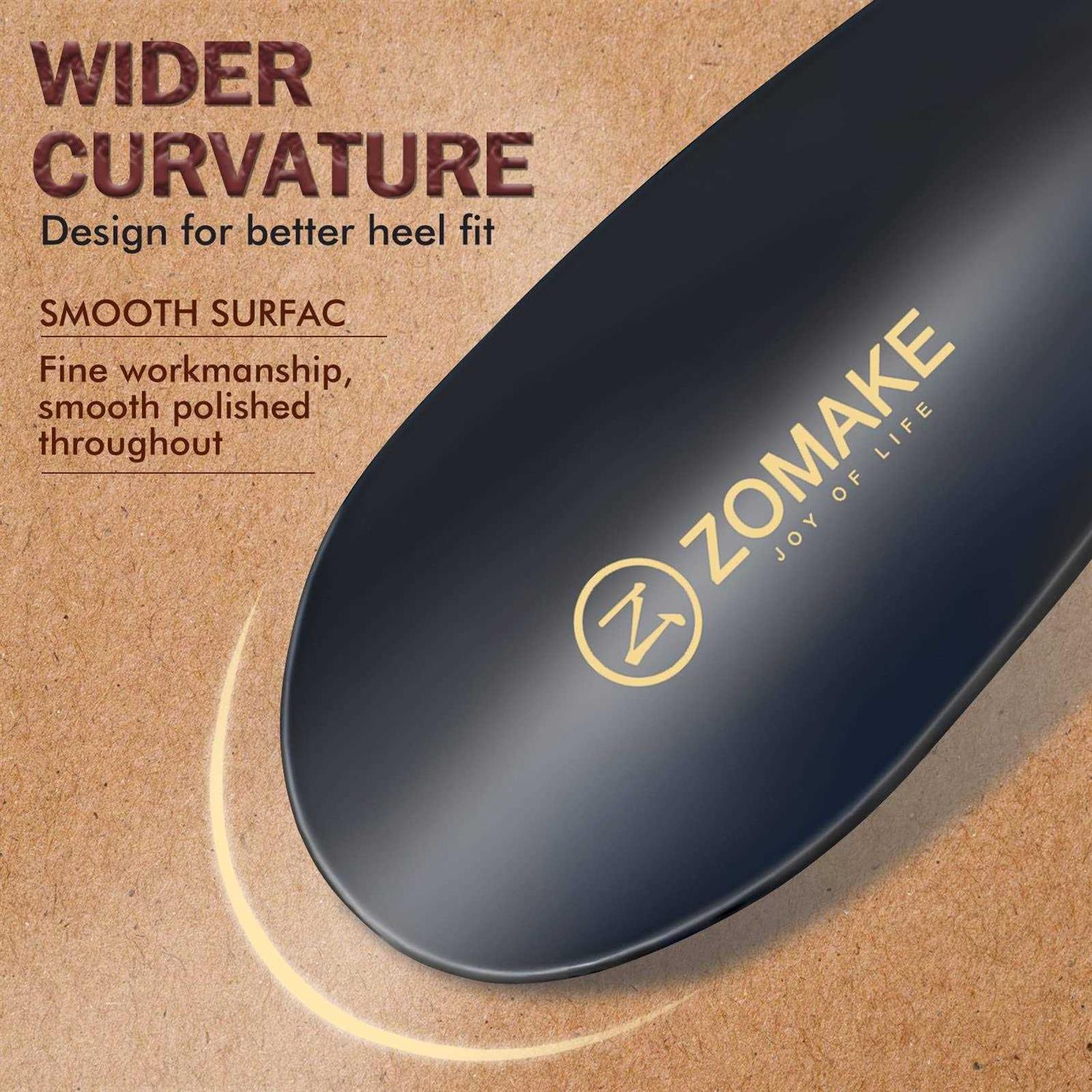 ZOMAKE Metal Shoe Horn,Long Handle Shoe Horn for Seniors Travel Shoe Horn