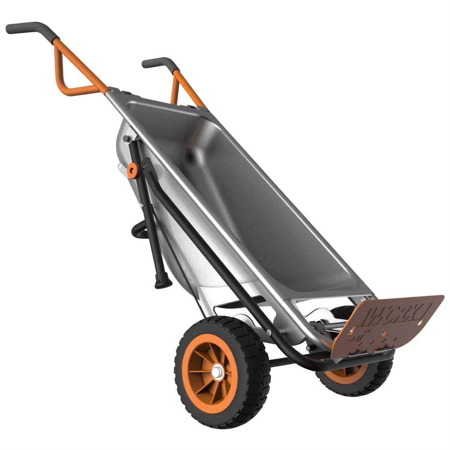 Worx WG050 Aerocart 8-in-1 Yard Cart Wheelbarrow Dolly