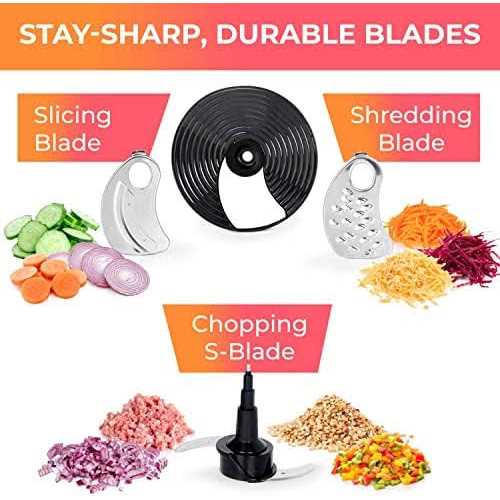 Mueller Ultra Prep Food Processor Chopper for Dicing, Slicing, Shredding, Mincing, and Pureeing