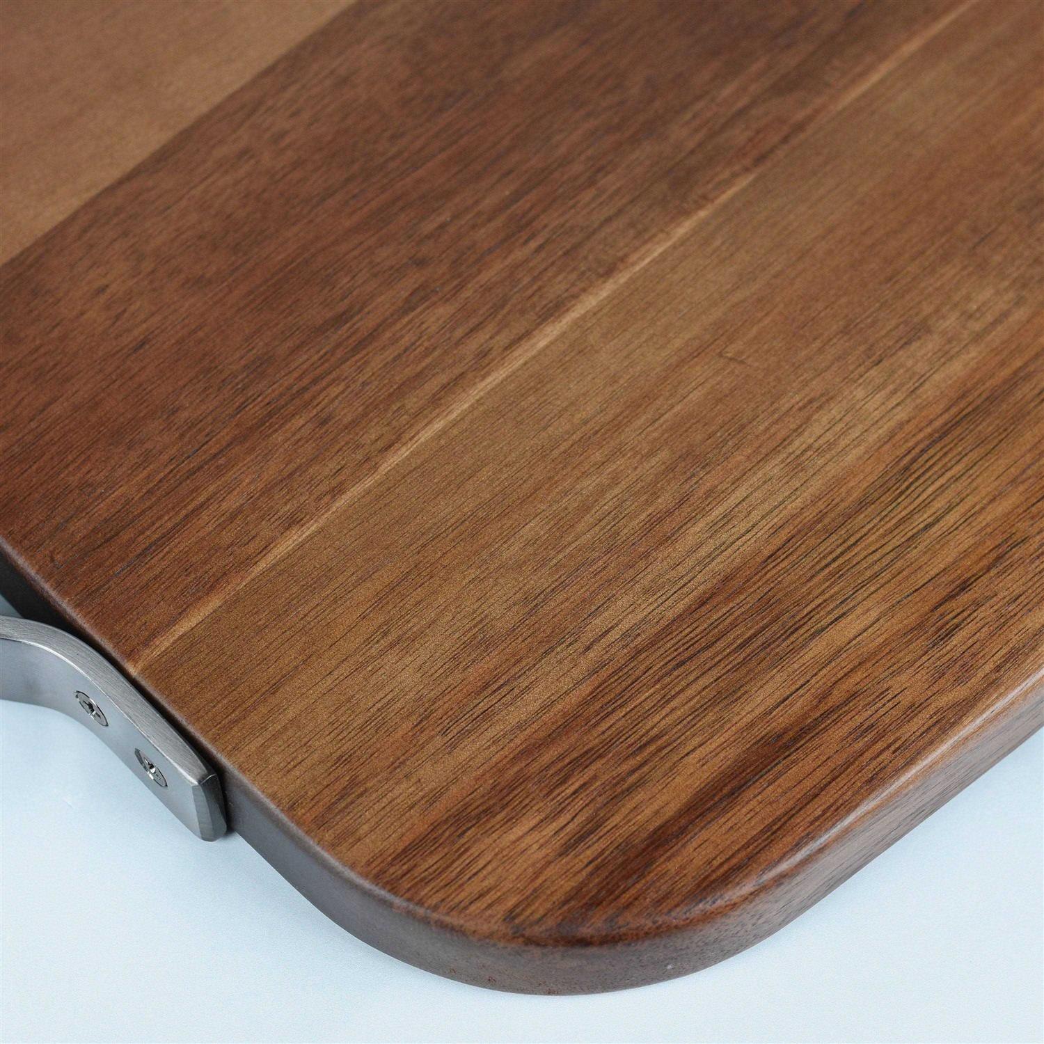 Viking Acacia Carving Board with Juice Well & Metal Handles