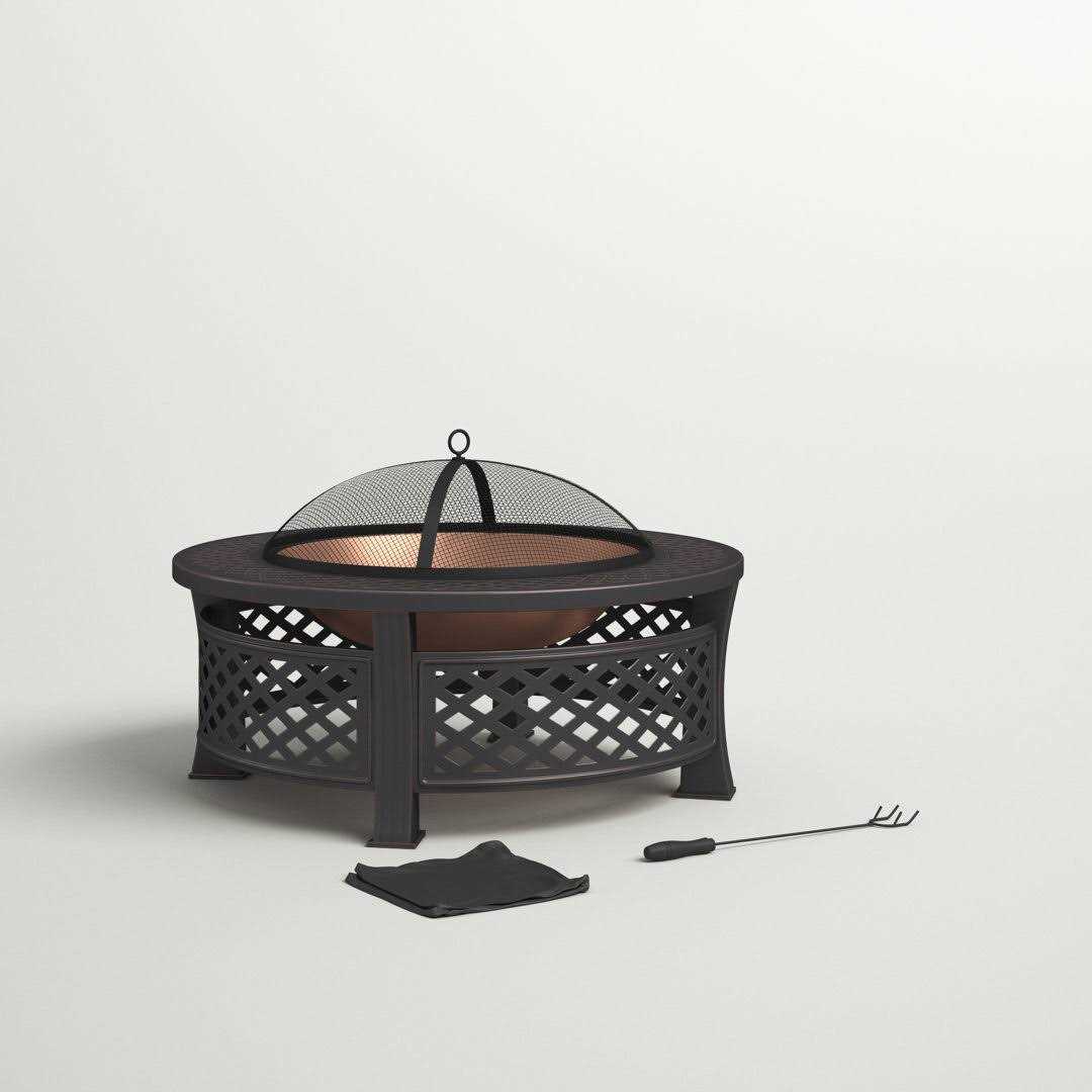 Pure Garden 32 Round Metal Fire Pit
