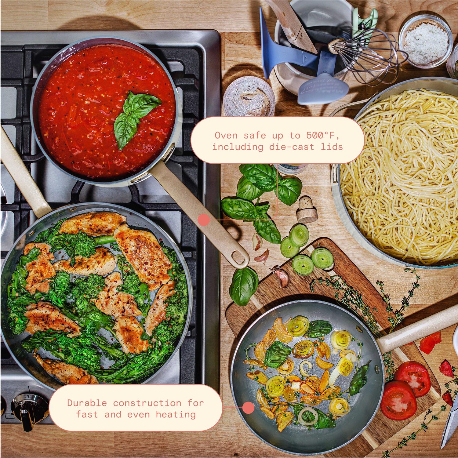 Beautiful 12pc Ceramic Non-Stick Cookware Set