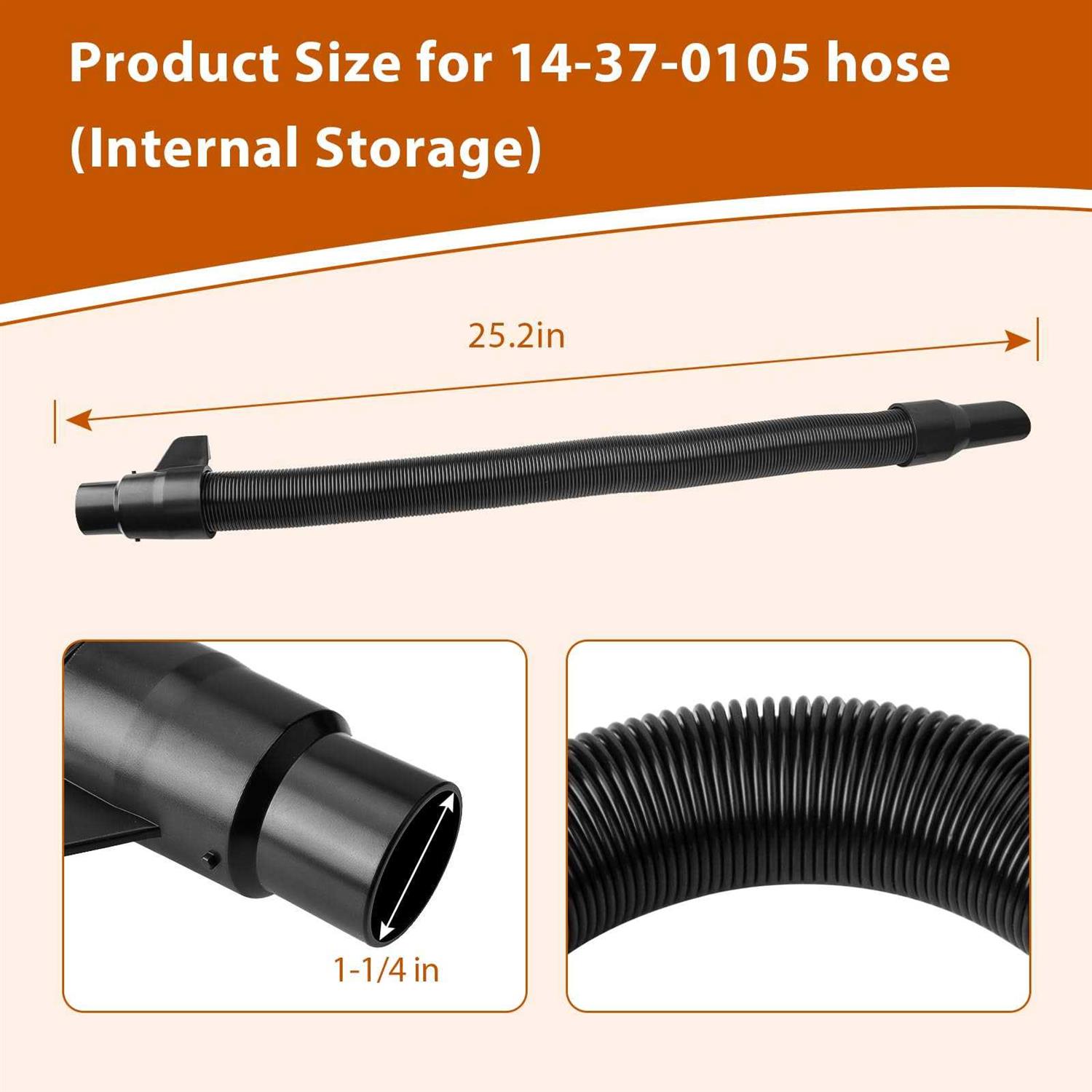 14-37-0105 18V/28V Wet/Dry Vac Hose Assembly Compatible with Milwaukee 18V/28V Wet/Dry Vacuum for 0780-20 0880-20 0970-20