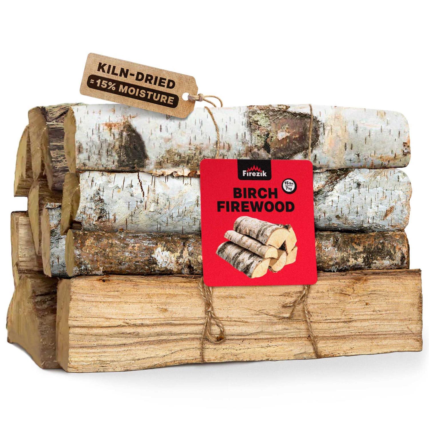 Firewood 15-20lb Kiln-Dried Natural Hardwood Logs for Fireplace