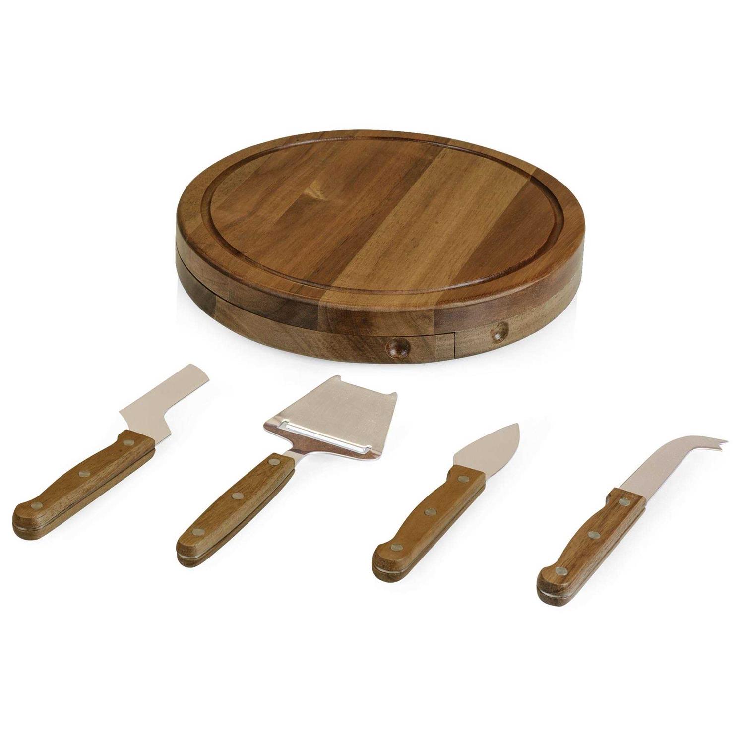 Toscana Monogram Acacia Circo Cheese Cutting Board & Tools Set