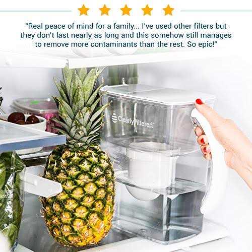 Clearly Filtered No. 1 Filtered Water Pitcher for Fluoride/Water Filter Pitcher with Affinity Filtration