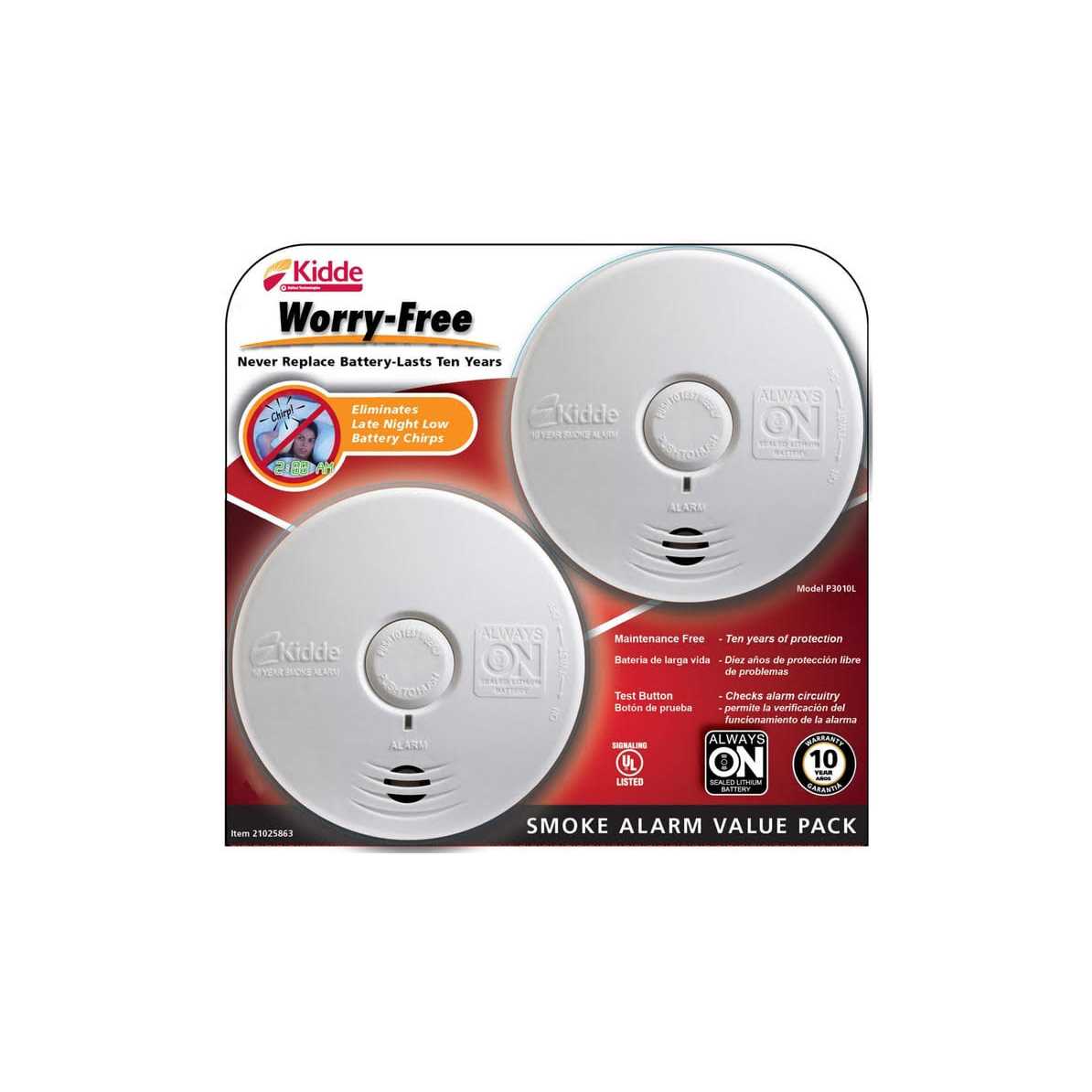 Kidde Worry-Free Smoke Alarm