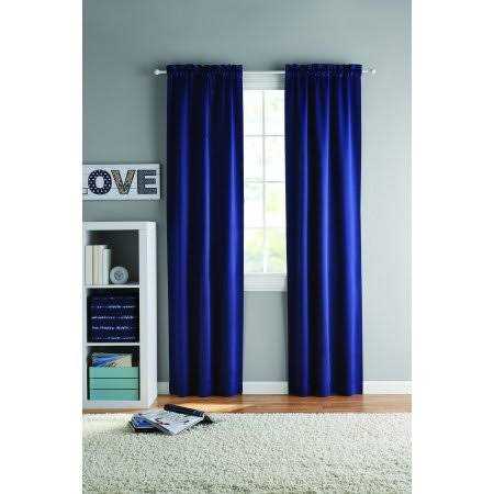 Your Zone Solid Polar Pink Room Darkening Rod Pocket Curtain Panel Pair