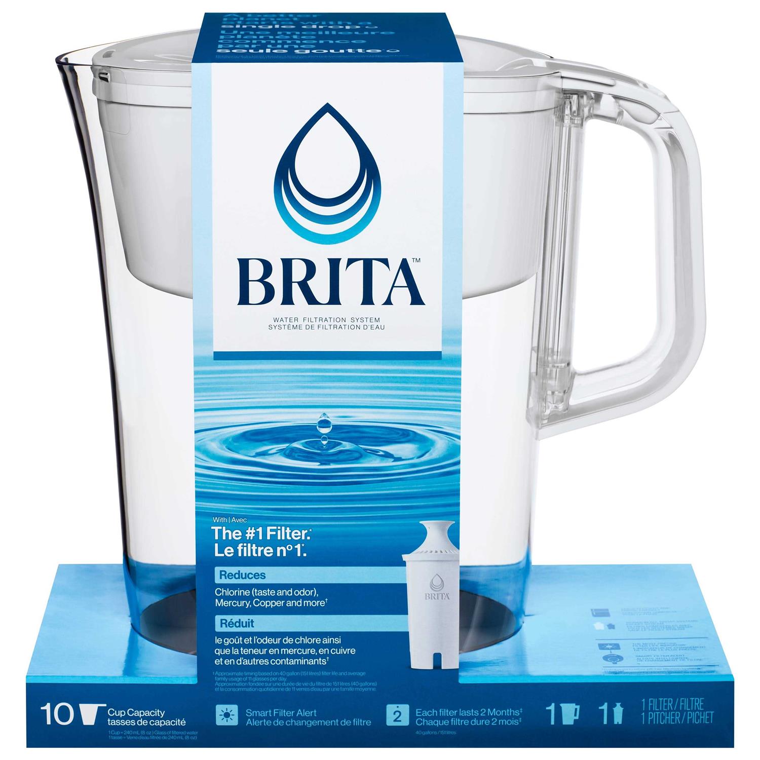 Brita Large 10 Cup Water Filter Pitcher with Standard Filter