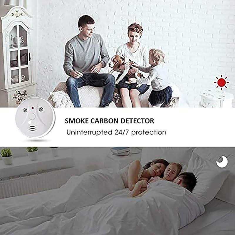 4 Pack Combination Smoke and Carbon Monoxide Detector Battery Operated