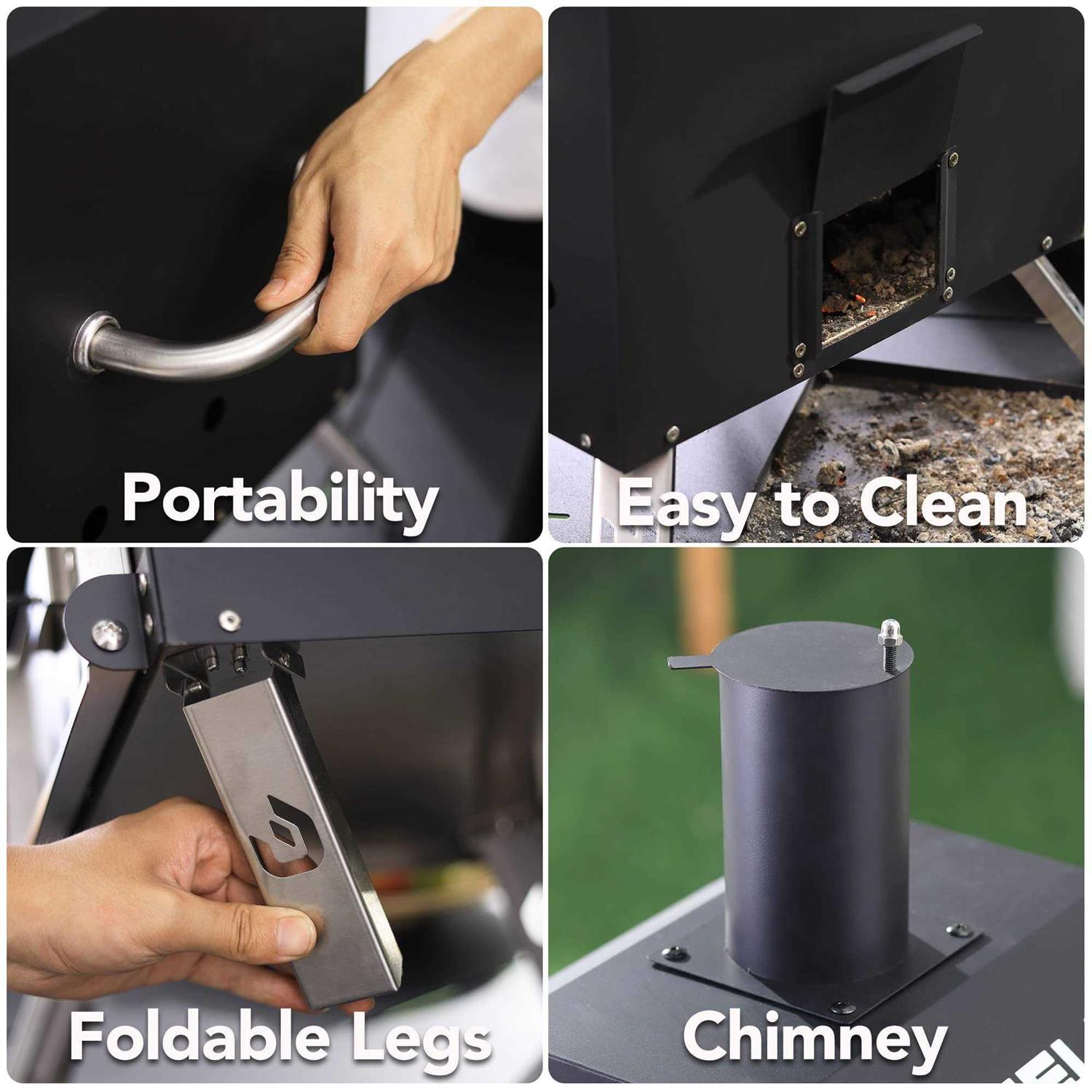 Pizzello Outdoor Pizza Oven Wood Fired 2-layer Pizza Ovens Outside Pizza Maker with Stone