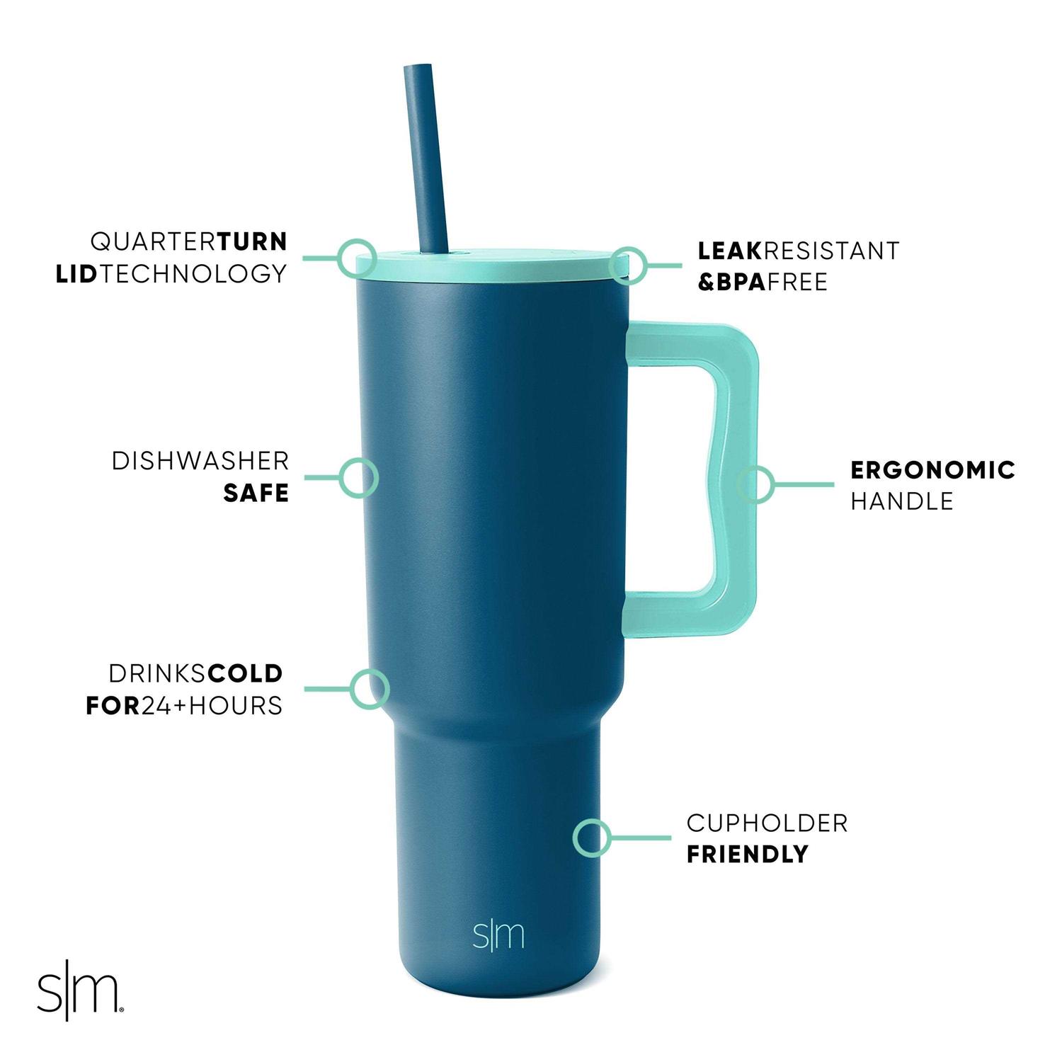 Simple Modern 40 oz Tumbler with Handle and Straw Lid