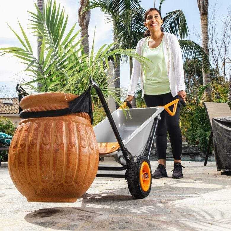 Worx WG050 Aerocart 8-in-1 Yard Cart Wheelbarrow Dolly