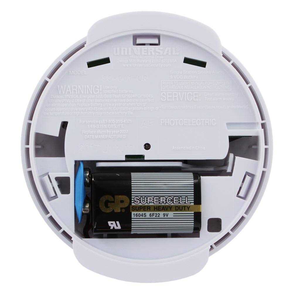 USI Electric SS-901-LR 9-Volt Battery Operated Photoelectric Smoke and Fire Alarm