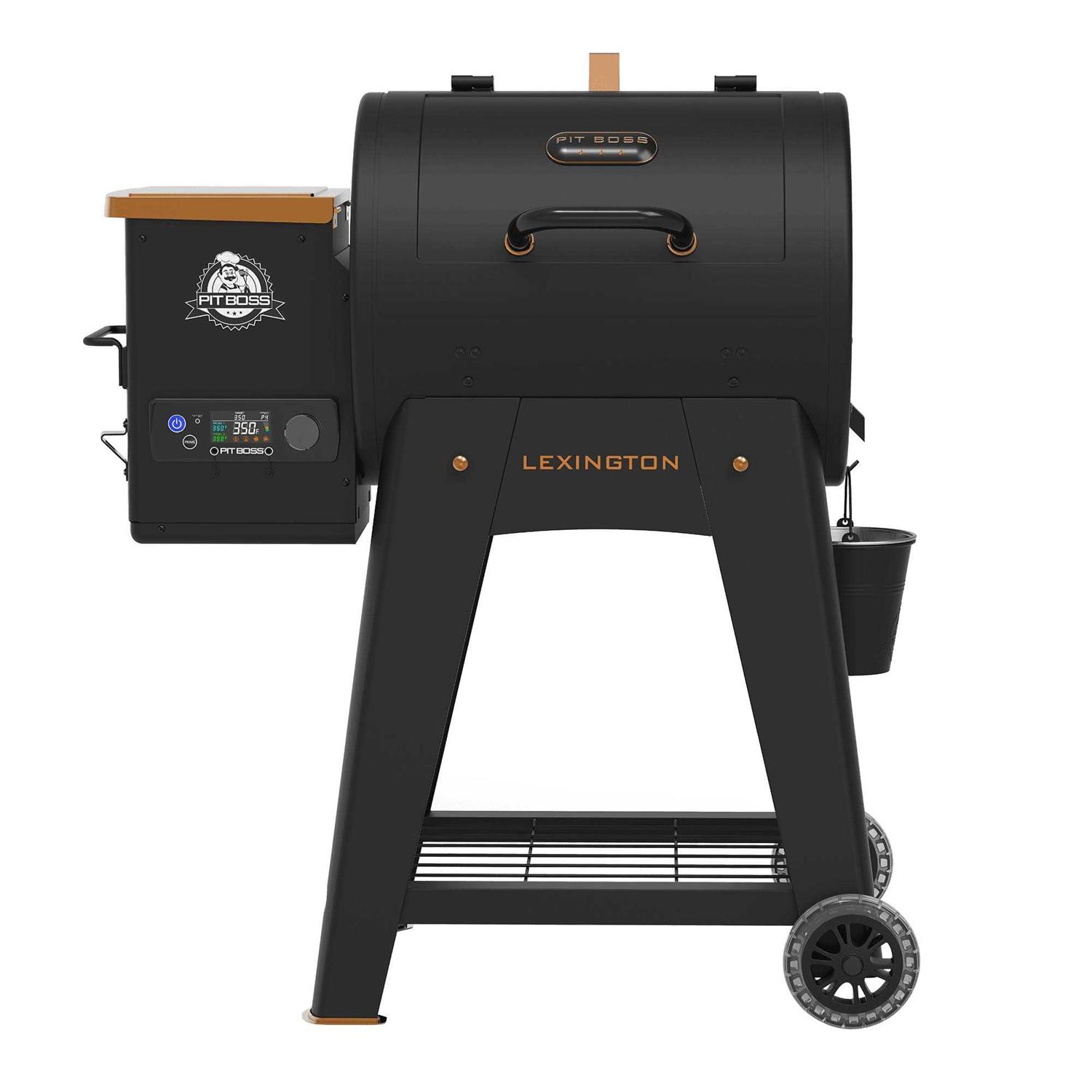 Pit Boss Lexington 500 Sq in Wood Fired Pellet Grill and Smoker Onyx Series