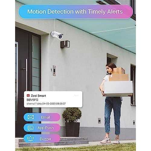 ZOSI H.265+ 8-Channel 5MP-Lite DVR 1TB Hard Drive Security Camera System with 8 1080P Wired Bullet Cameras