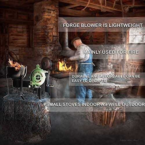 Simond Store Blacksmithing Coal Forge Furnace with Hand Blower for Knife Making Forging Farriers Tools and Equipment – Vintage Style Coal Forge
