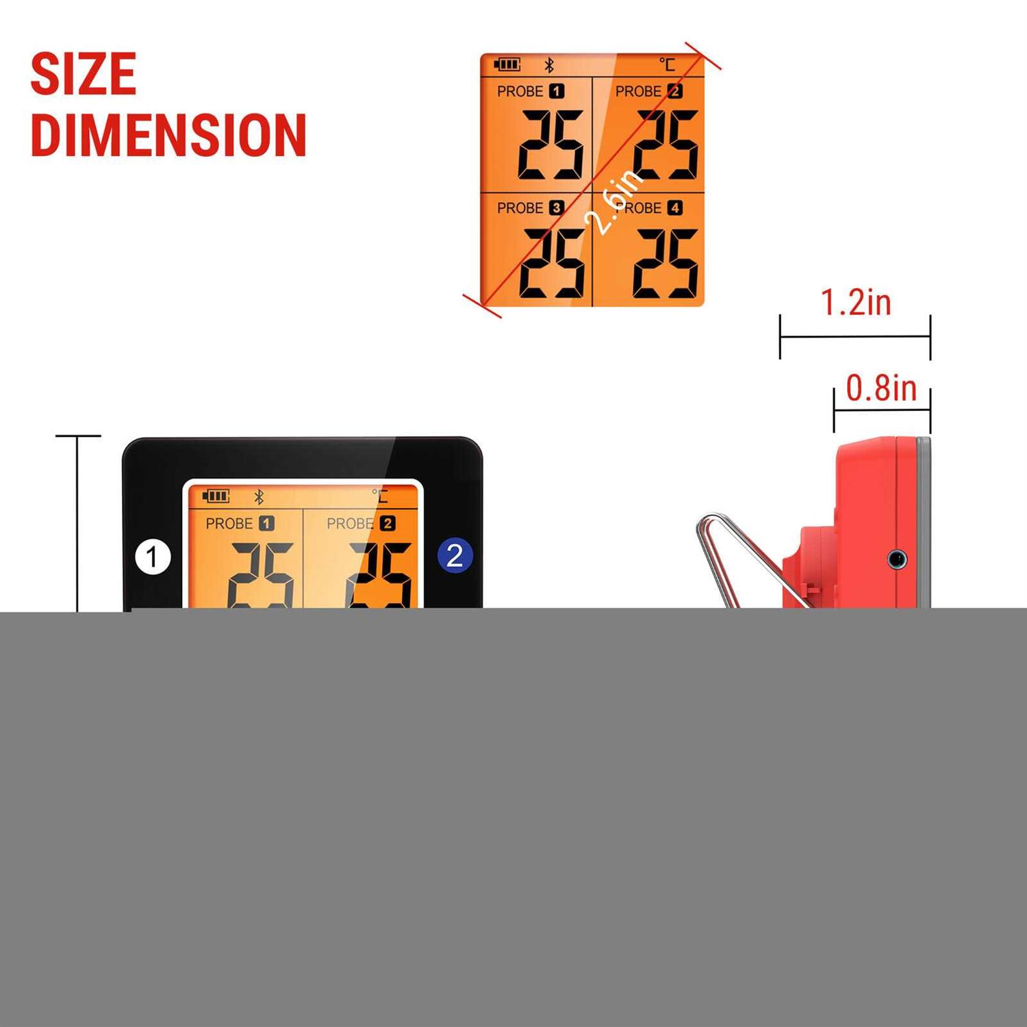 ThermoPro TP25W LCD Bluetooth Enabled Grill/Meat Thermometer