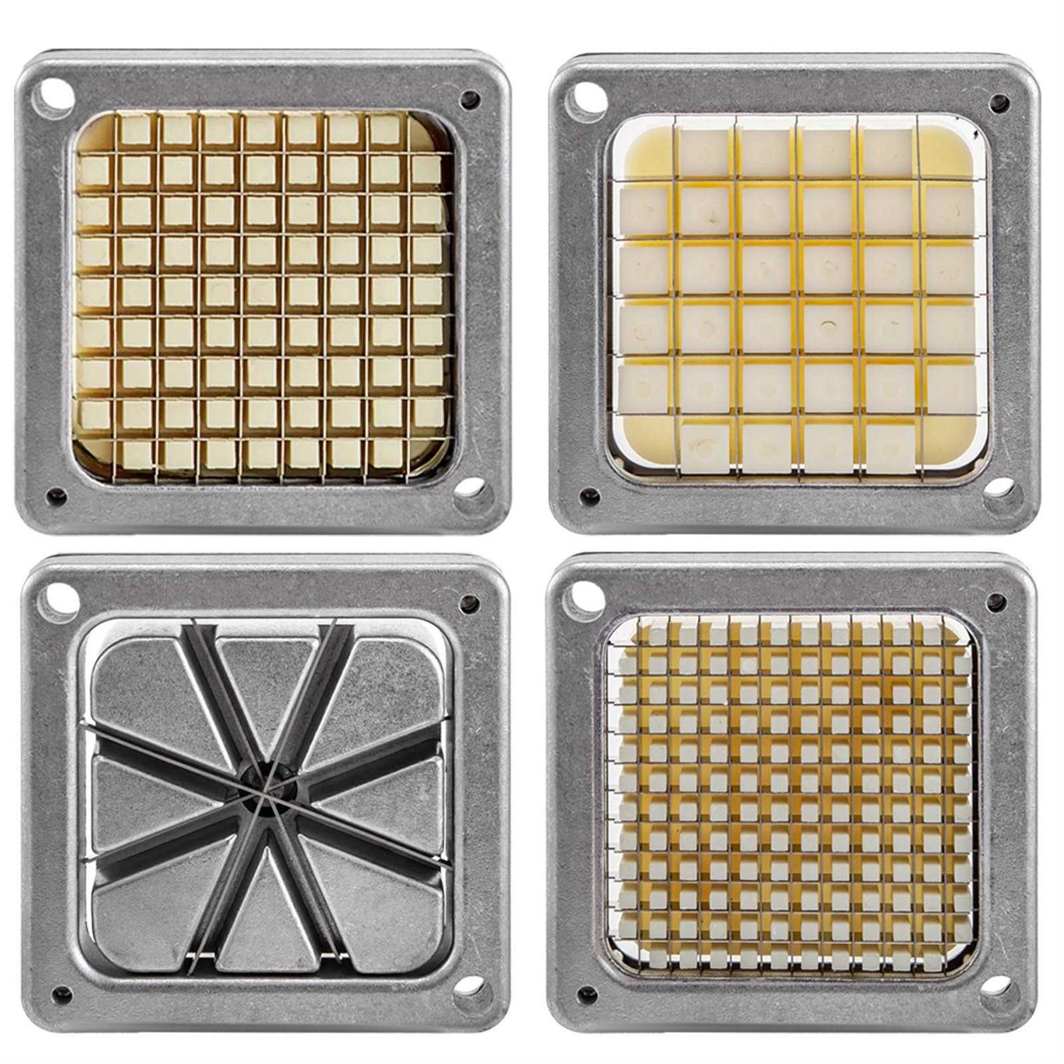 VEVOR Electric French Fry Cutter with 6mm 9mm 13mm and 8-Wedge Blade Potato Chip Cutter Machine 110V 40W Stainless Steel Electric Potato Cutter DDQTJWSP3DP000001V1