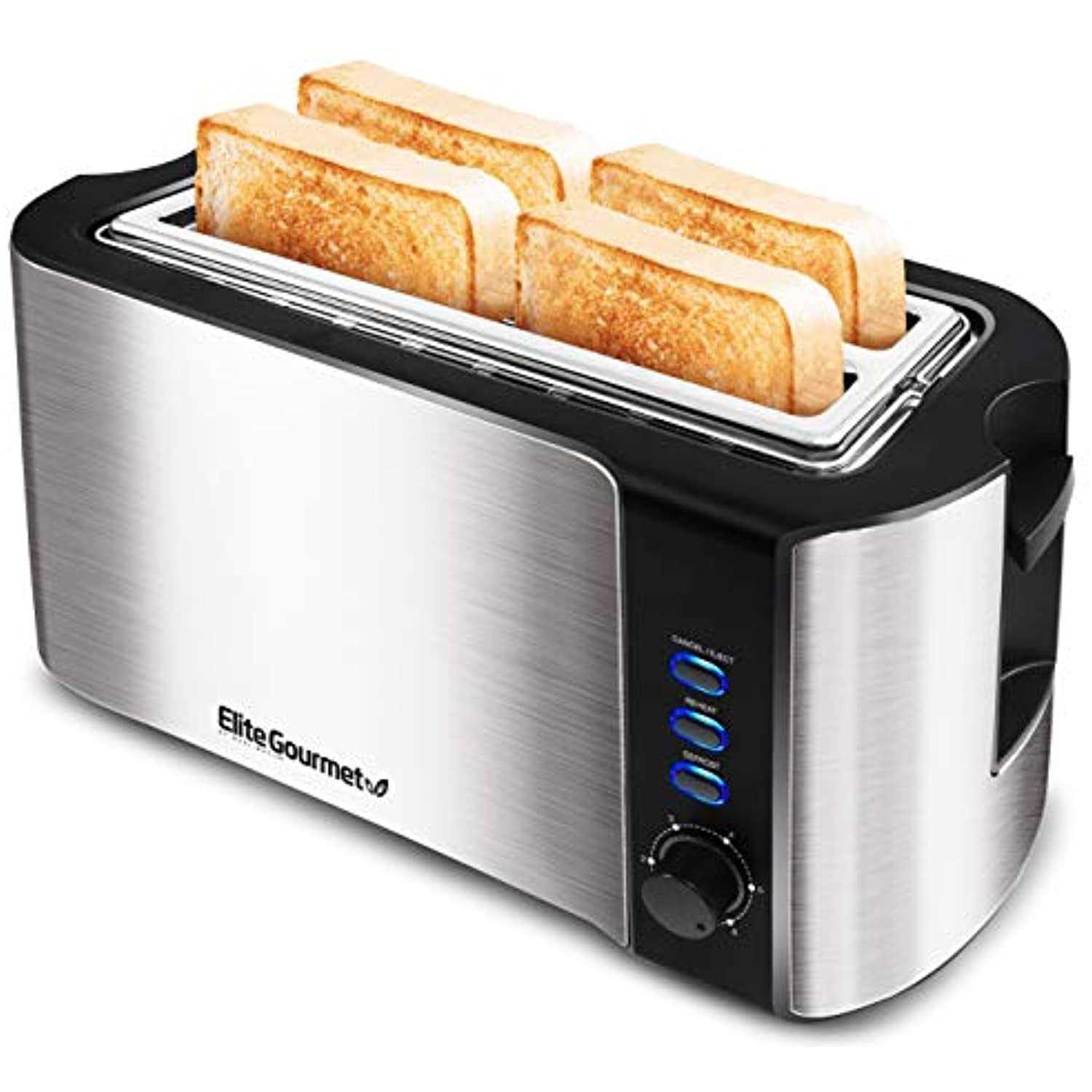 Elite Gourmet 4-Slice Long Slot Toaster